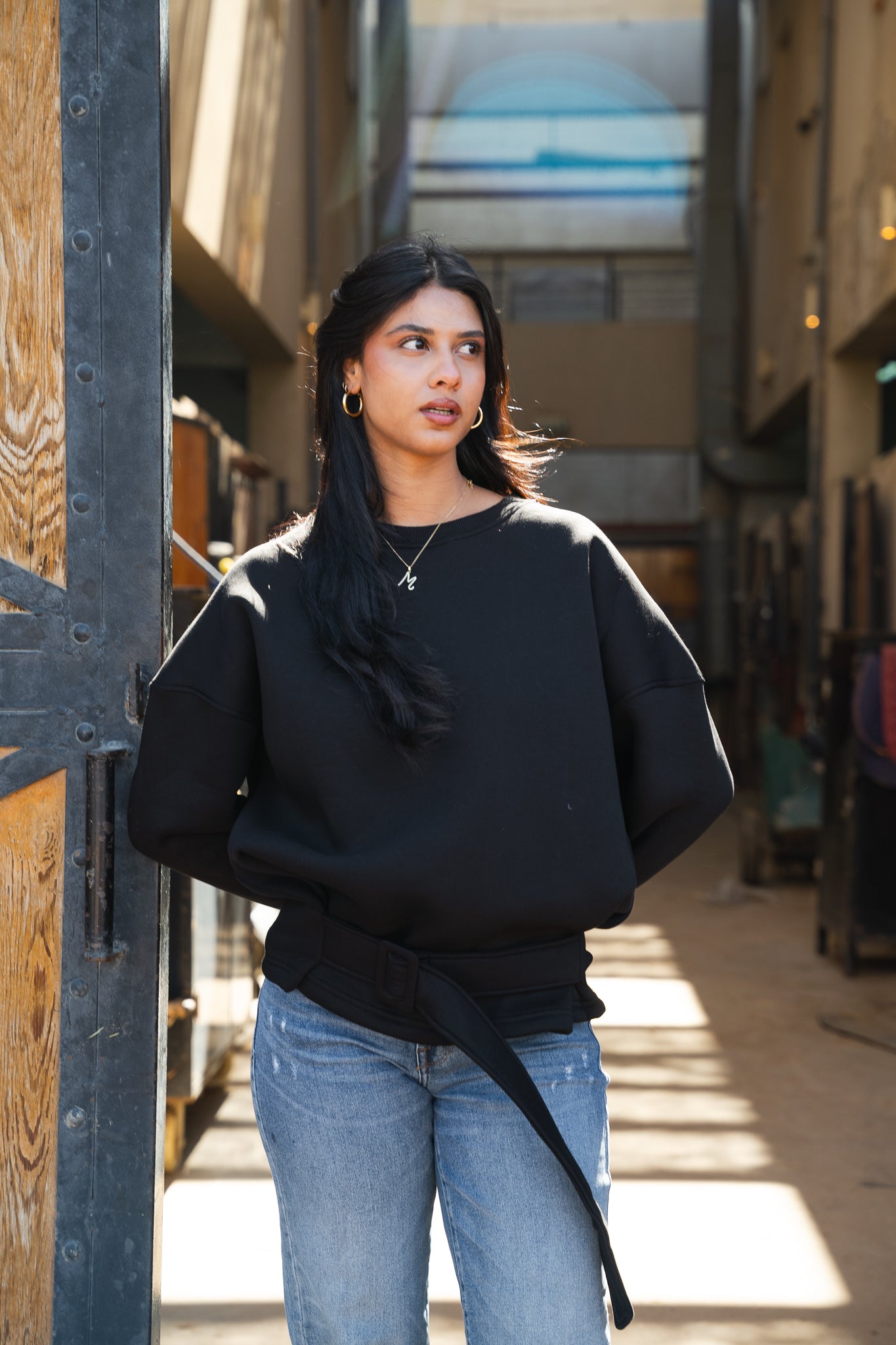 The Saddle Sweater in Black