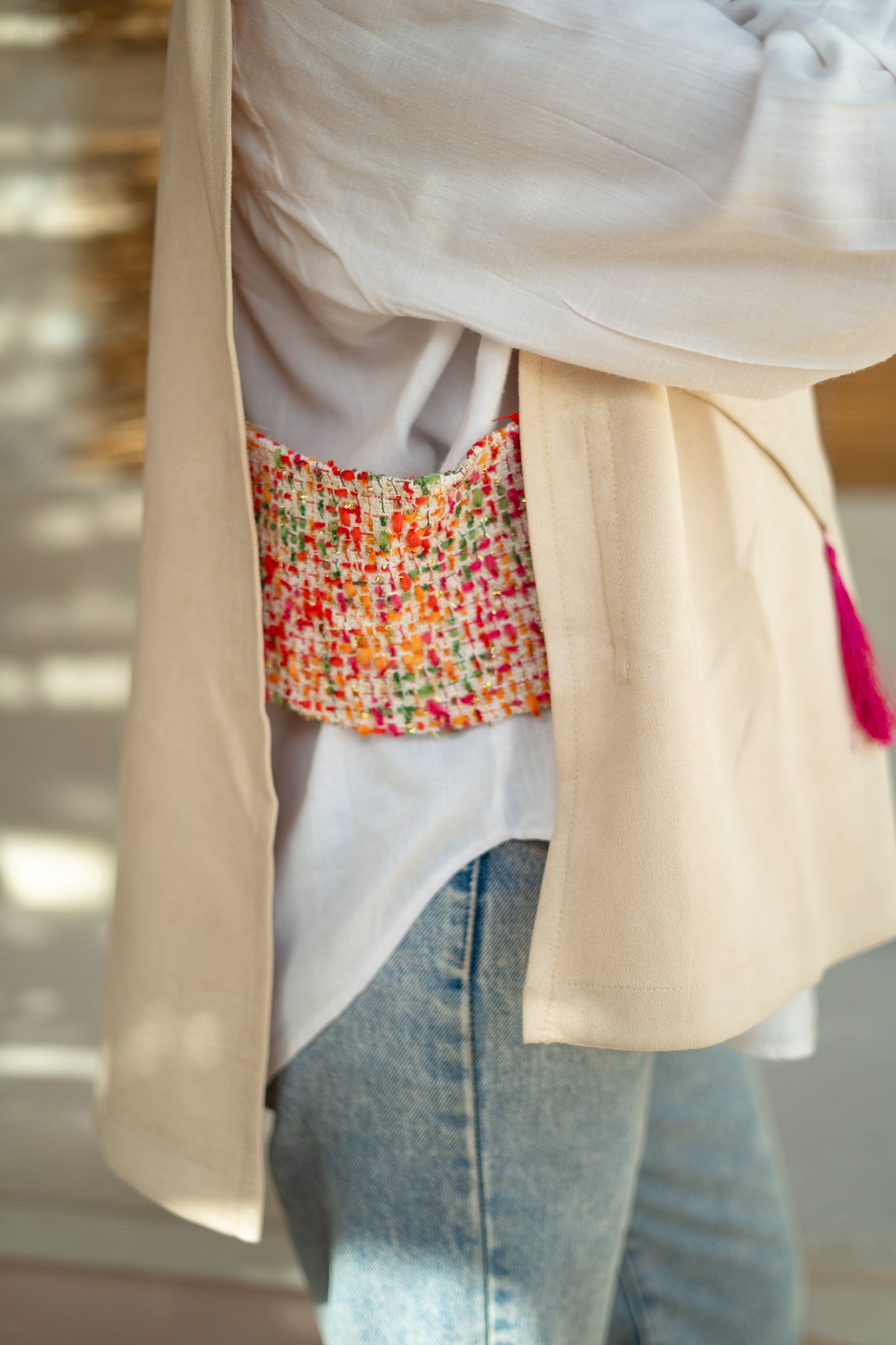 Ivory Suede Top