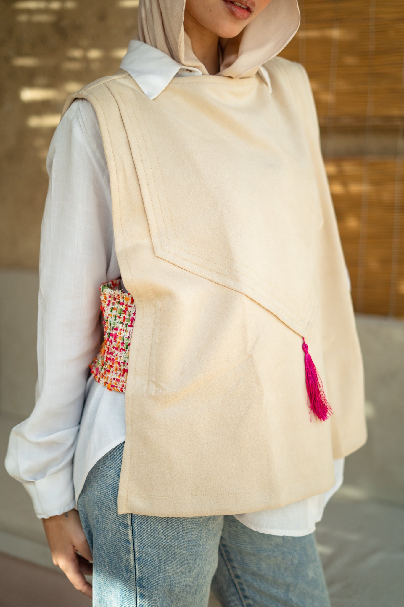 Ivory Suede Top