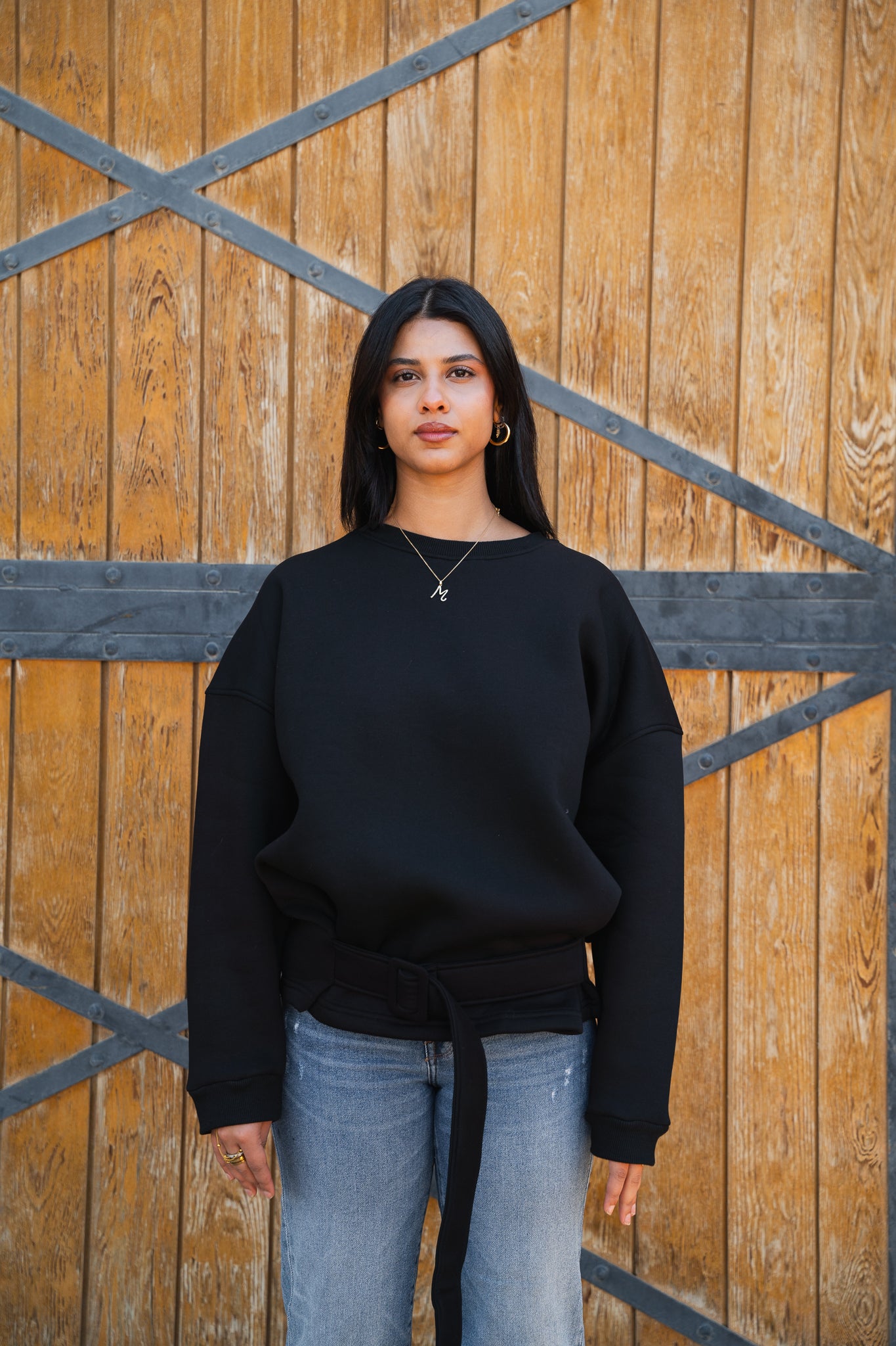 The Saddle Sweater in Black