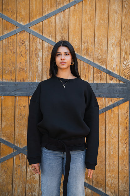 The Saddle Sweater in Black
