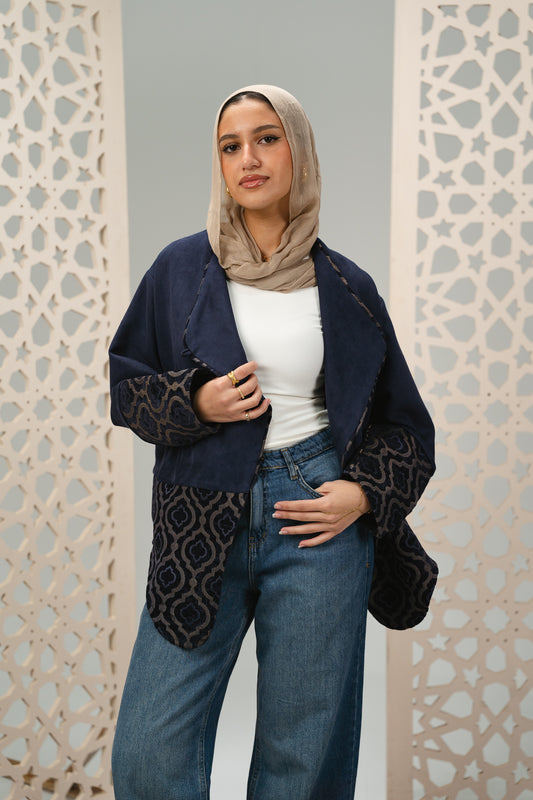 Navy Mosaic Jacket