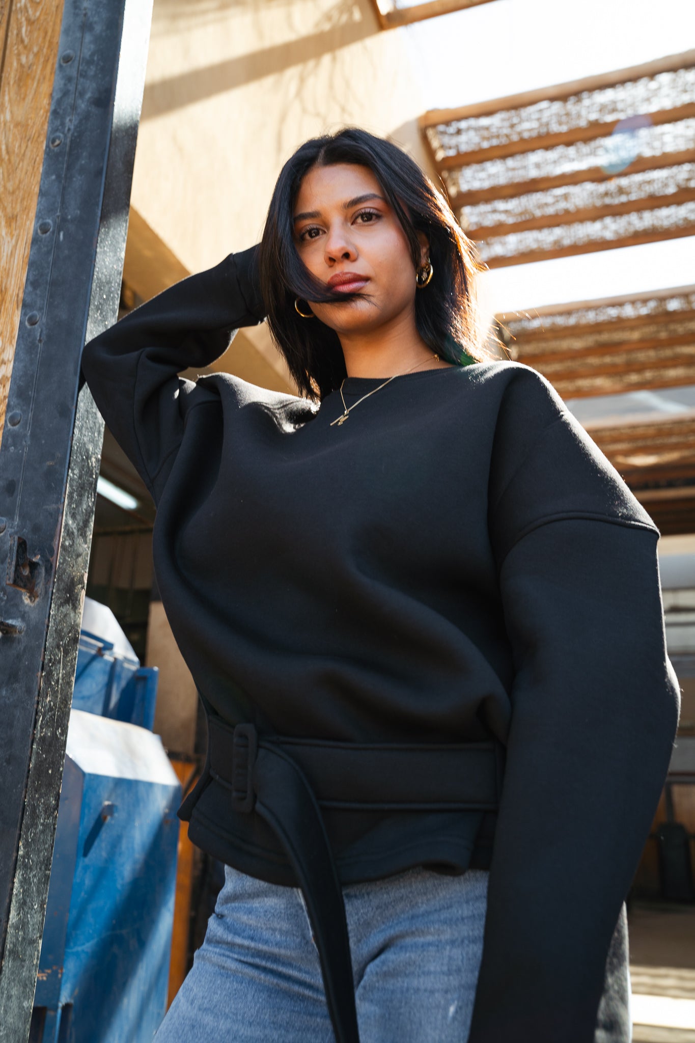 The Saddle Sweater in Black