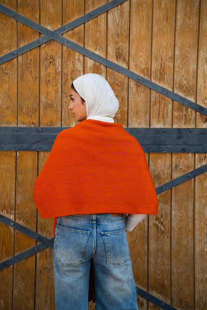 The Motion Shawl in orange