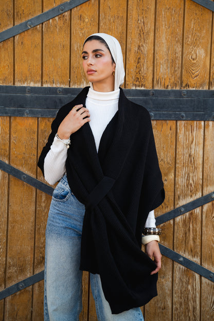 The Motion Shawl in Black