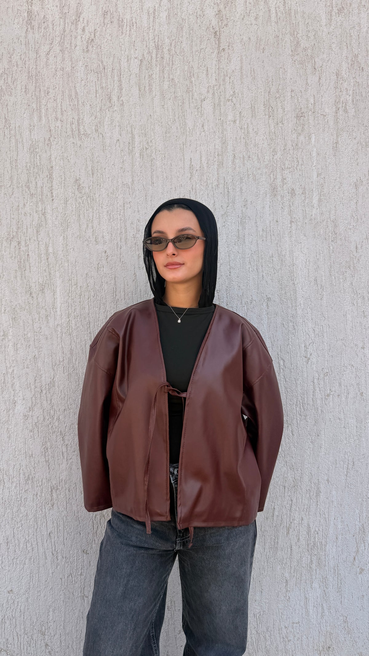 The Maroon Leather Jacket