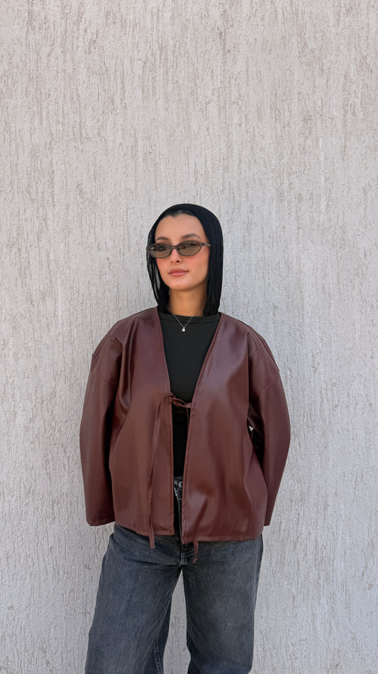 The Maroon Leather Jacket