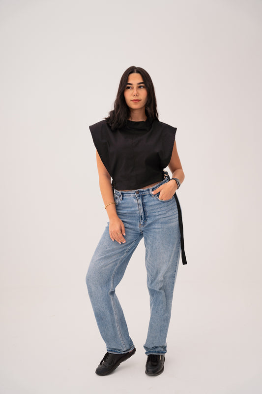 Black Everyday Edge Top