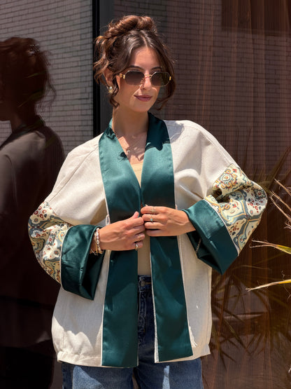 The Emerald breeze kimono